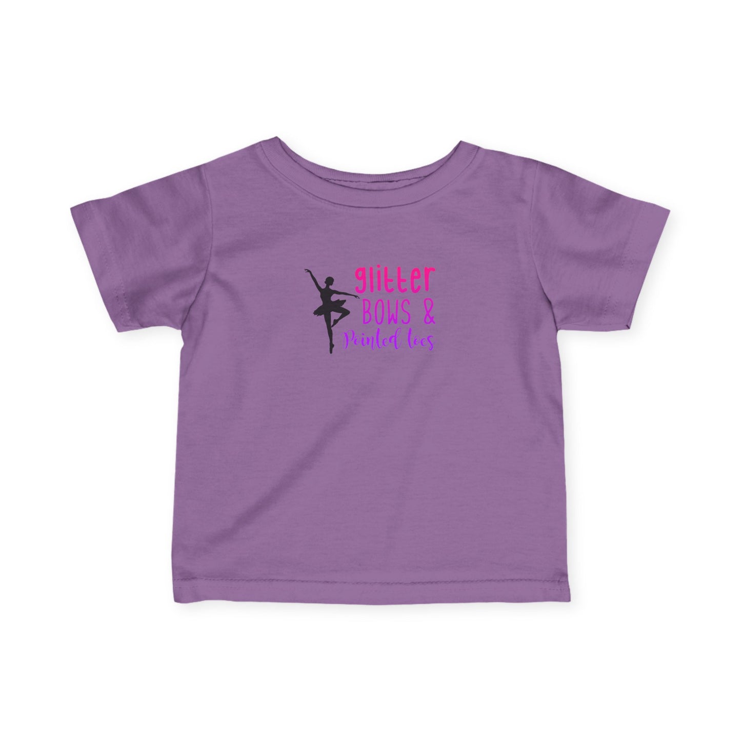Glitter Bows & Pirouettes Infant Tee, Cute Baby T-Shirt, Ballerina Shirt, Dance Gift, Toddler Apparel, Girls T-Shirt
