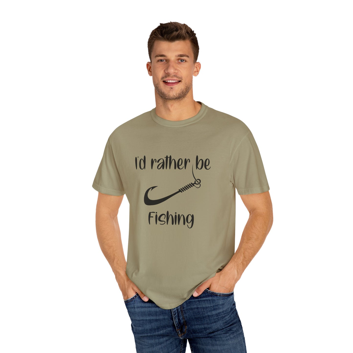 I'd Rather Be Fishing T-Shirt, Fishing Apparel Gift, Summer Outdoor Shirt, Men's Fishing Tee, Casual Fishing Lover T-Shirt