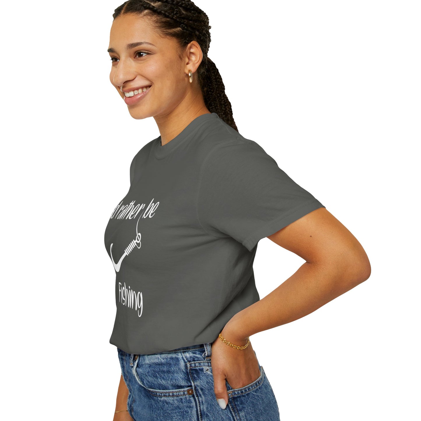 I'd Rather Be Fishing T-Shirt | Unisex Garment-Dyed Tee for Fishing Lovers, Outdoor Adventures, Casual Wear