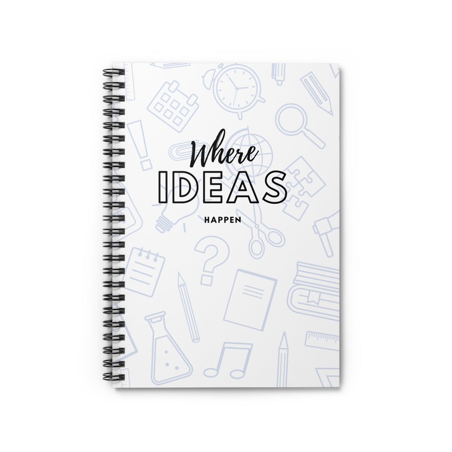 Creative Ideas Spiral Notebook - Ruled Lines, Journal for Students, Sketchbook Gift, Unique Writing Pad, Office Supplies