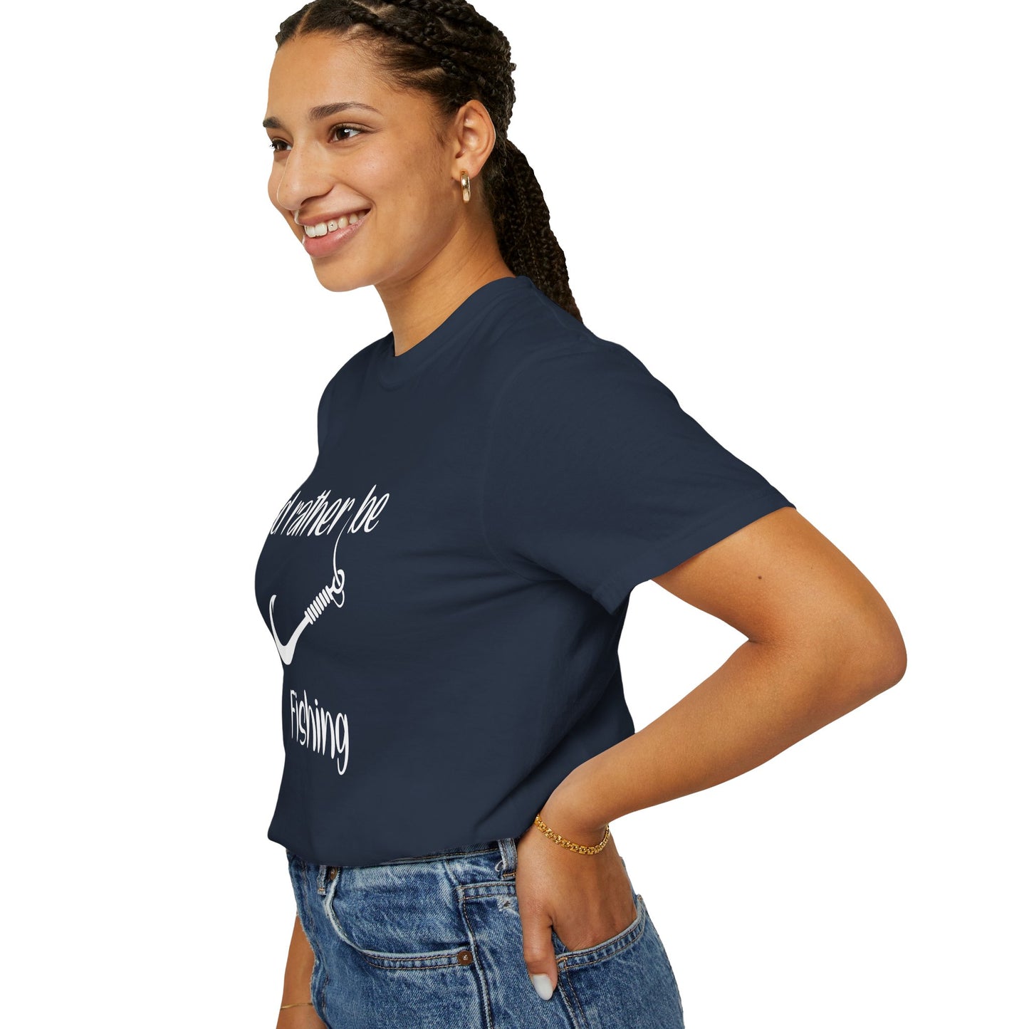 I'd Rather Be Fishing T-Shirt | Unisex Garment-Dyed Tee for Fishing Lovers, Outdoor Adventures, Casual Wear
