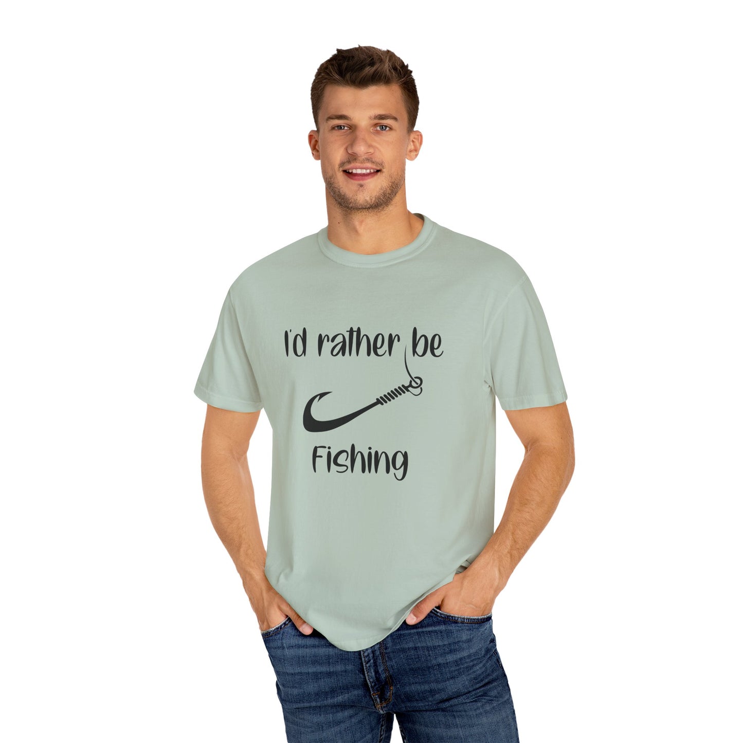 I'd Rather Be Fishing T-Shirt, Fishing Apparel Gift, Summer Outdoor Shirt, Men's Fishing Tee, Casual Fishing Lover T-Shirt