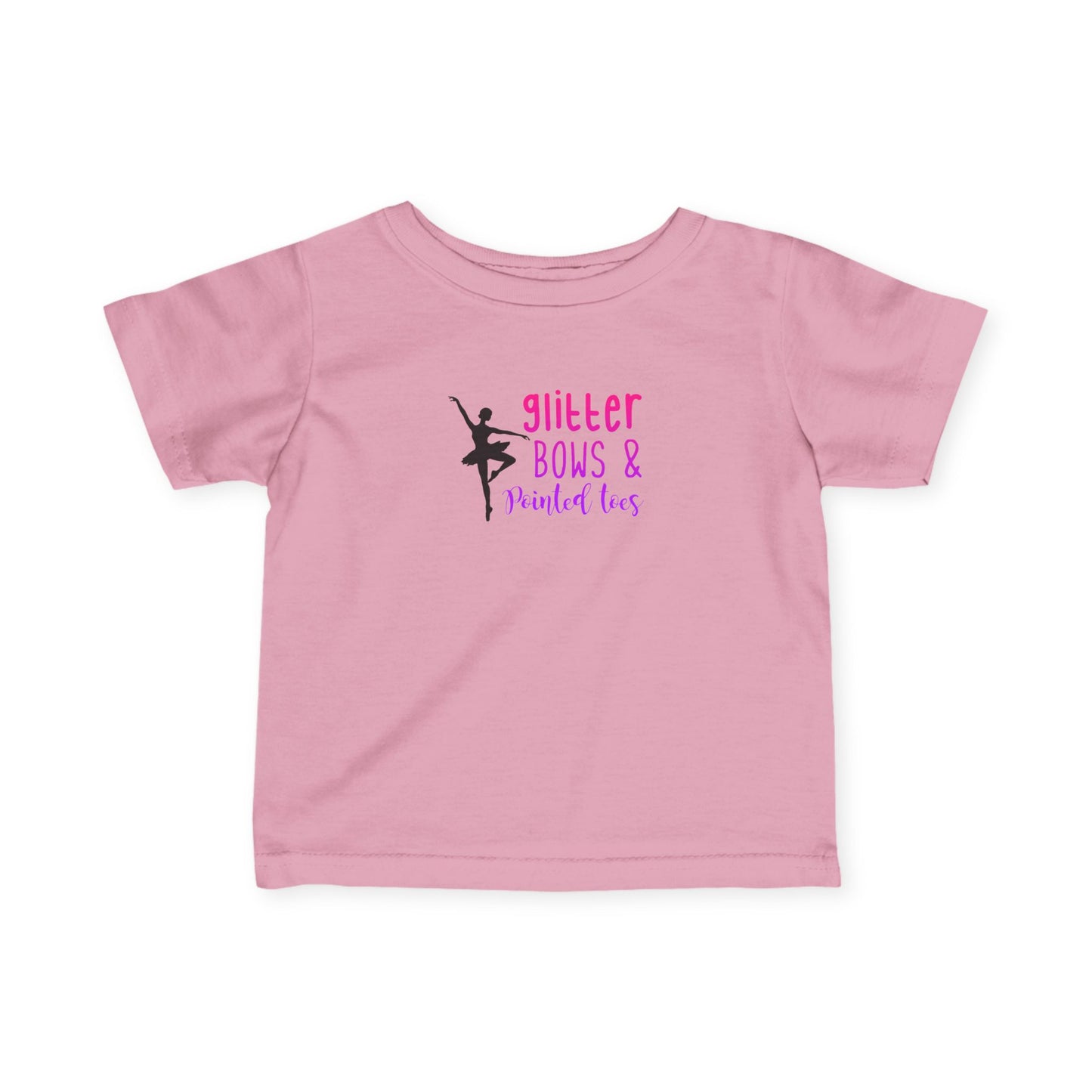 Glitter Bows & Pirouettes Infant Tee, Cute Baby T-Shirt, Ballerina Shirt, Dance Gift, Toddler Apparel, Girls T-Shirt