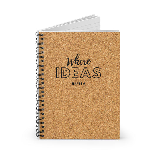 Cork Board Spiral Notebook - Ruled Line