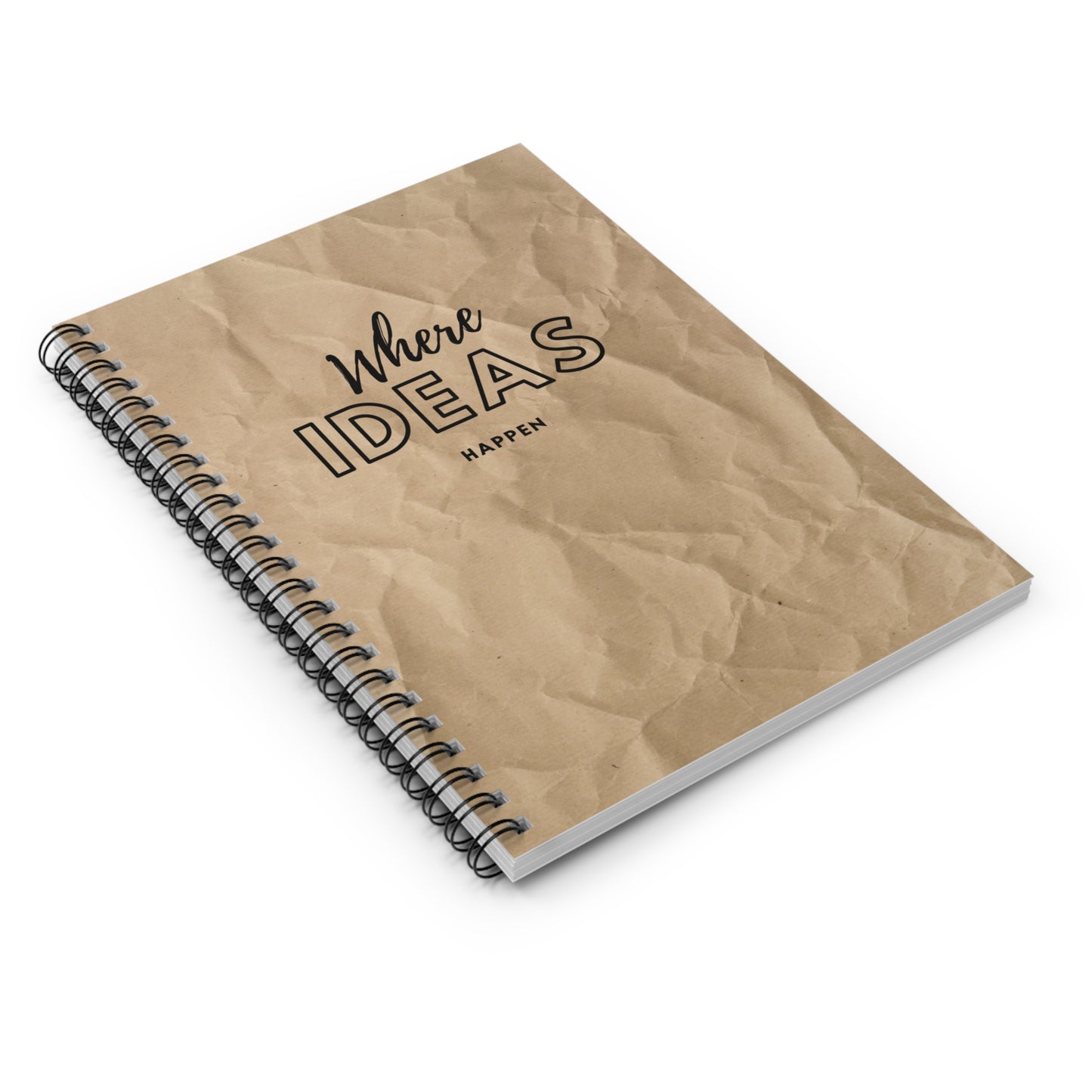 Paper Bag Spiral Notebook - Ruled Line