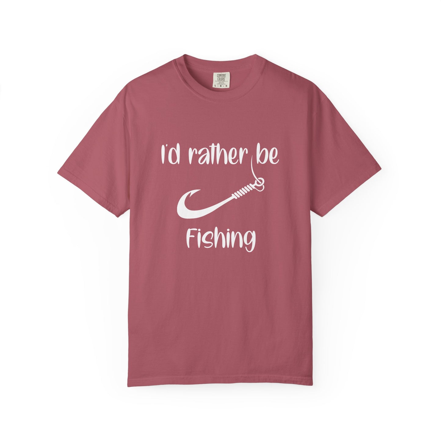 I'd Rather Be Fishing T-Shirt | Unisex Garment-Dyed Tee for Fishing Lovers, Outdoor Adventures, Casual Wear