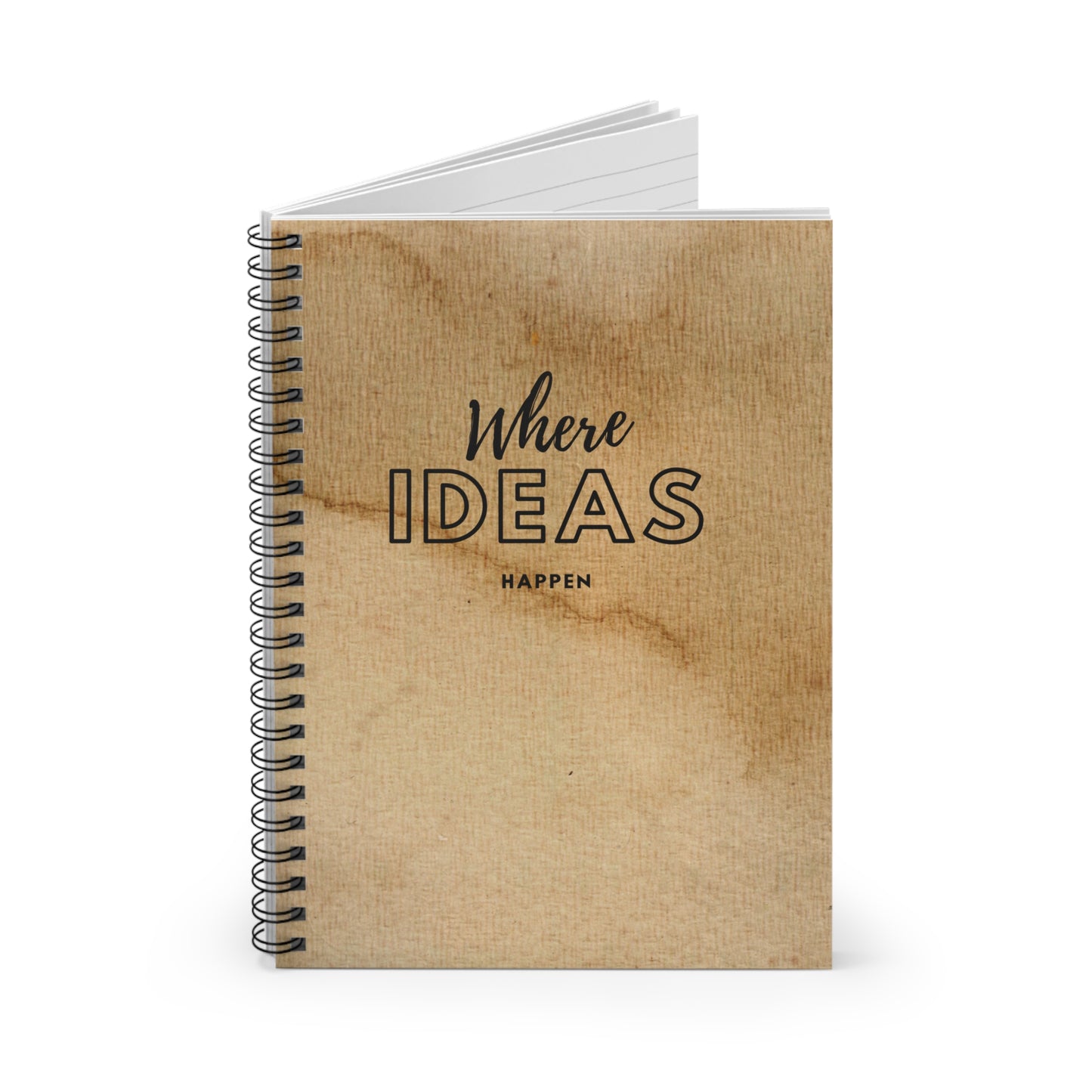 Coffee Stain Spiral Notebook - Ruled Line