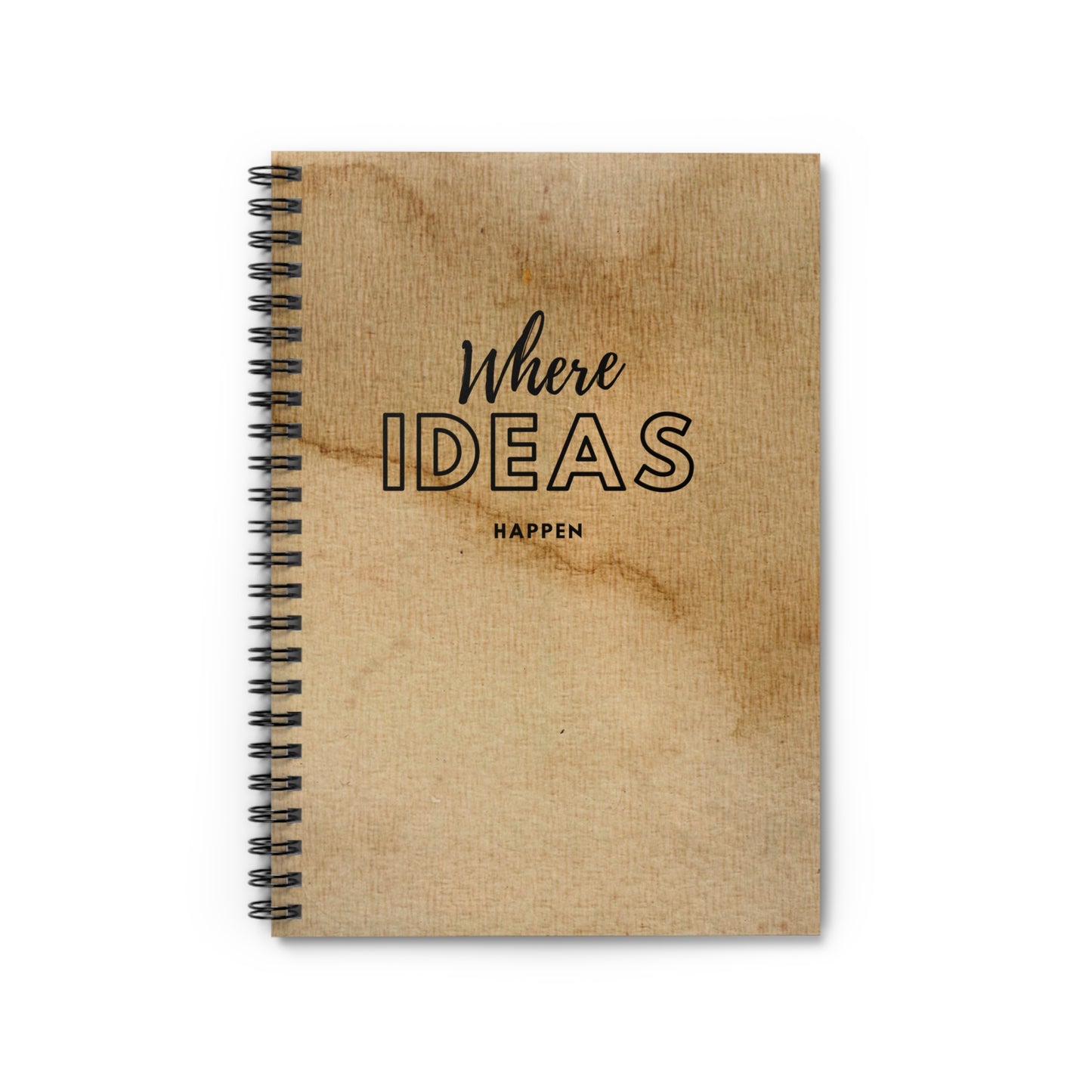 Coffee Stain Spiral Notebook - Ruled Line