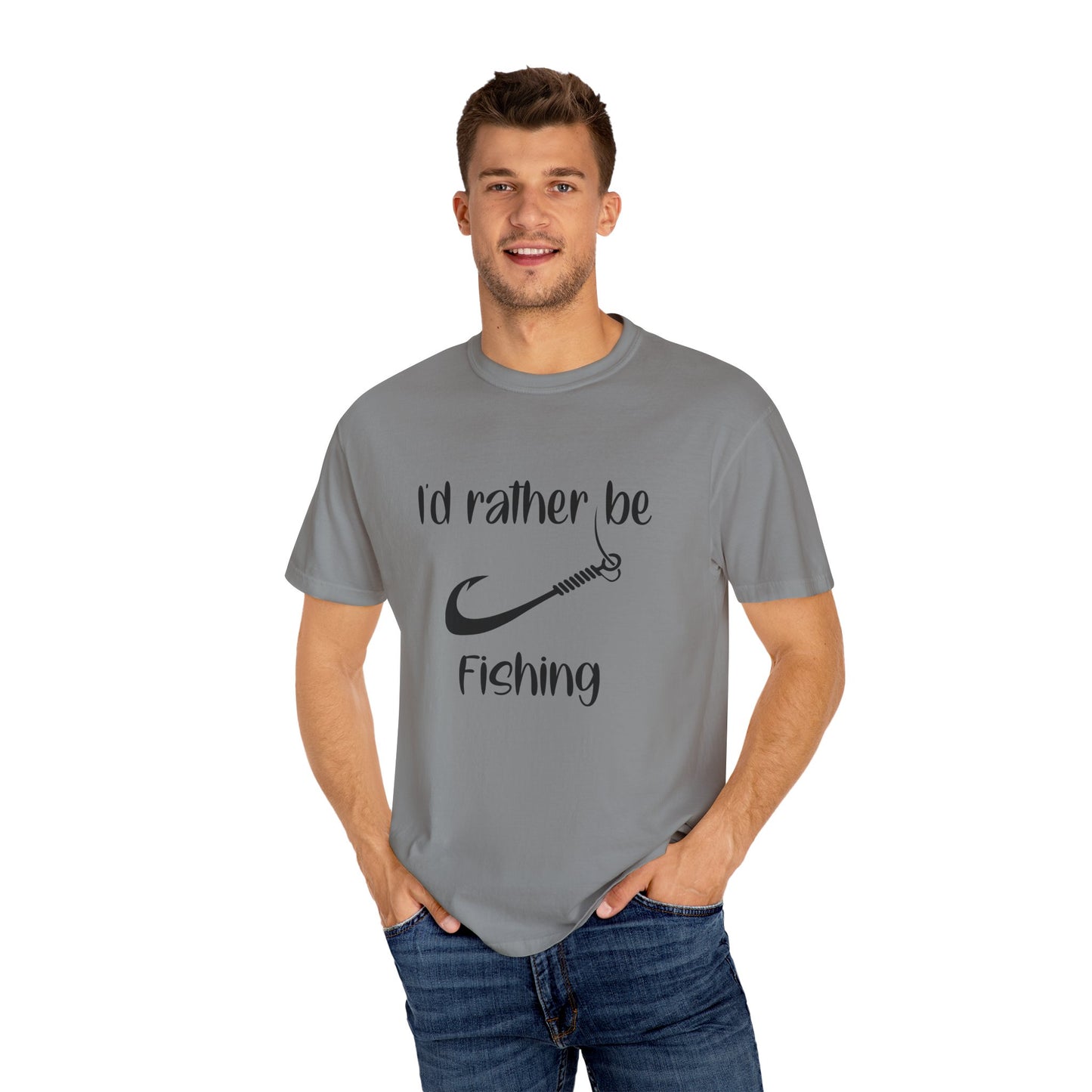 I'd Rather Be Fishing T-Shirt, Fishing Apparel Gift, Summer Outdoor Shirt, Men's Fishing Tee, Casual Fishing Lover T-Shirt