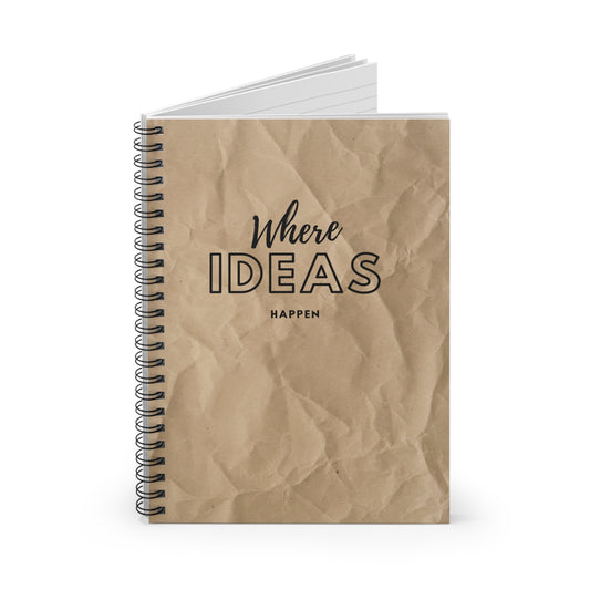 Paper Bag Spiral Notebook - Ruled Line
