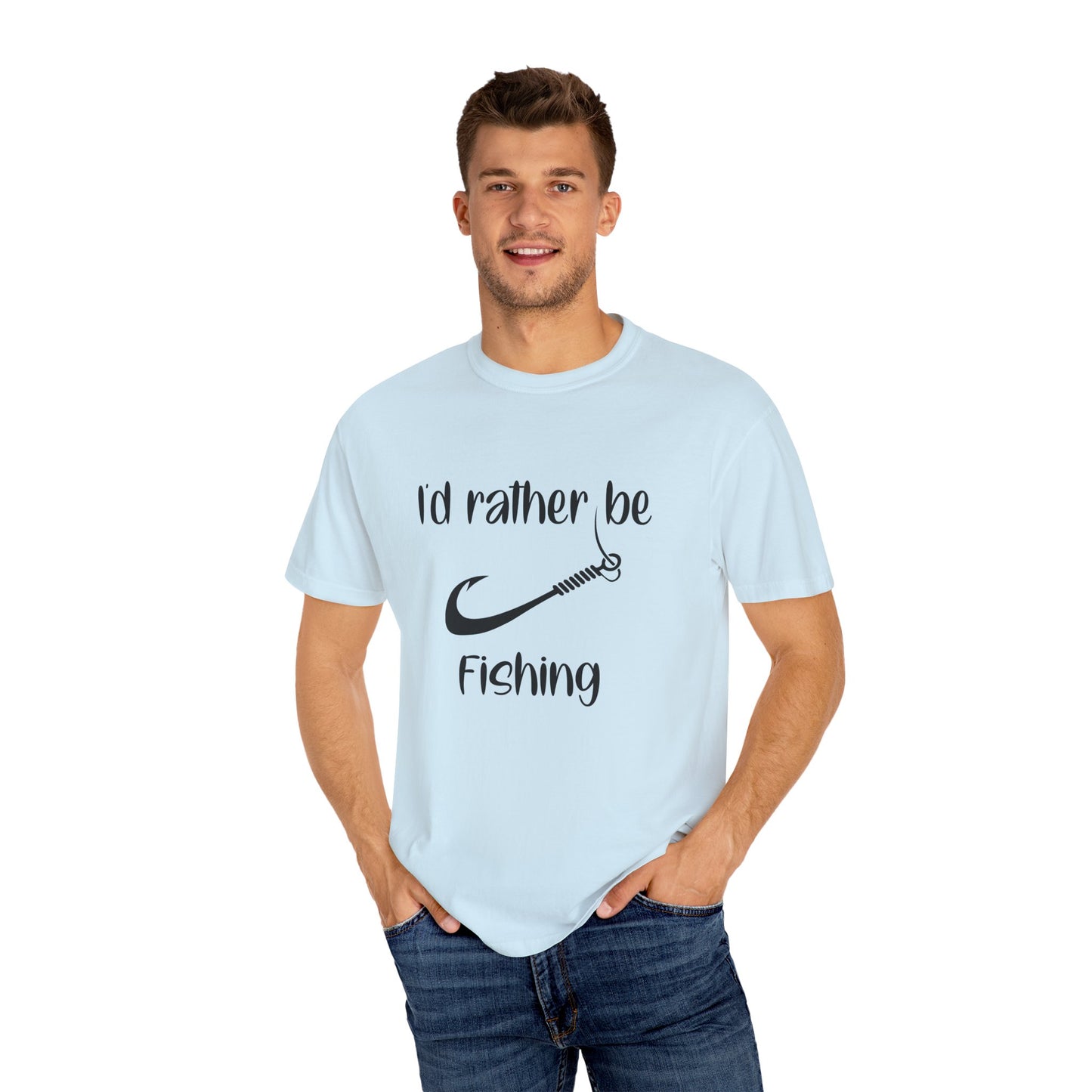I'd Rather Be Fishing T-Shirt, Fishing Apparel Gift, Summer Outdoor Shirt, Men's Fishing Tee, Casual Fishing Lover T-Shirt