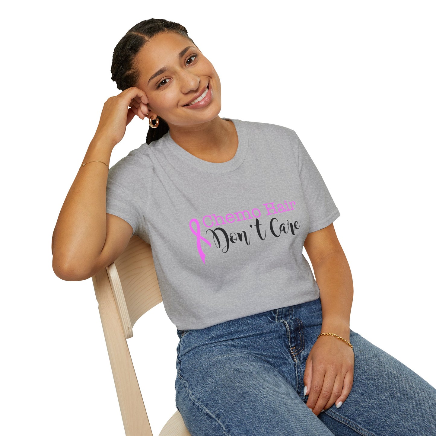 Chemo Hair Don't Care T-Shirt, Cancer Awareness Tee, Supportive Gift, Inspirational Shirt, Unisex T-Shirt, Birthday Gift, Comfort Wear