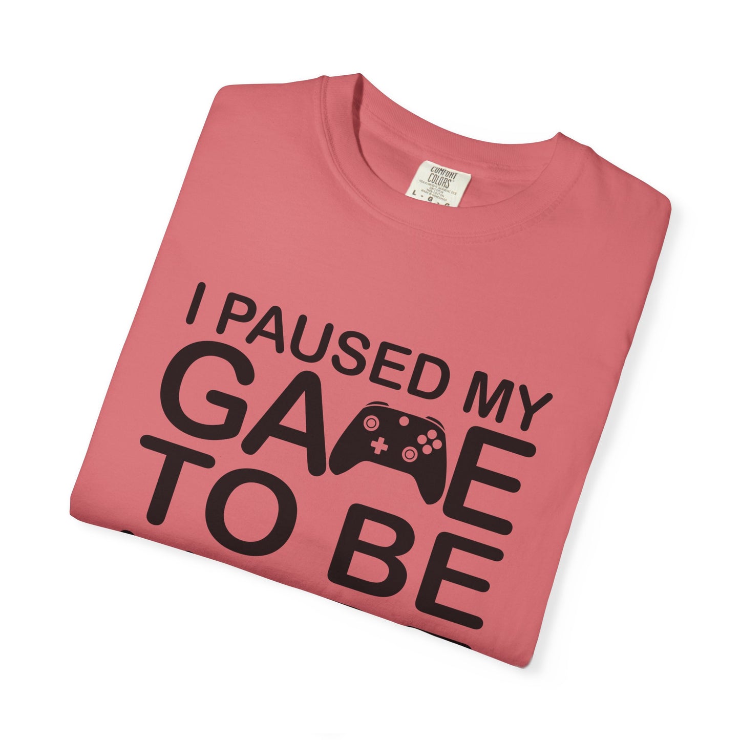 Gamer Humor T-Shirt, I Paused My Game, Casual Gamer Tee, Funny Gaming Shirt, Unisex Video Game Apparel, Great Gift for Gamers