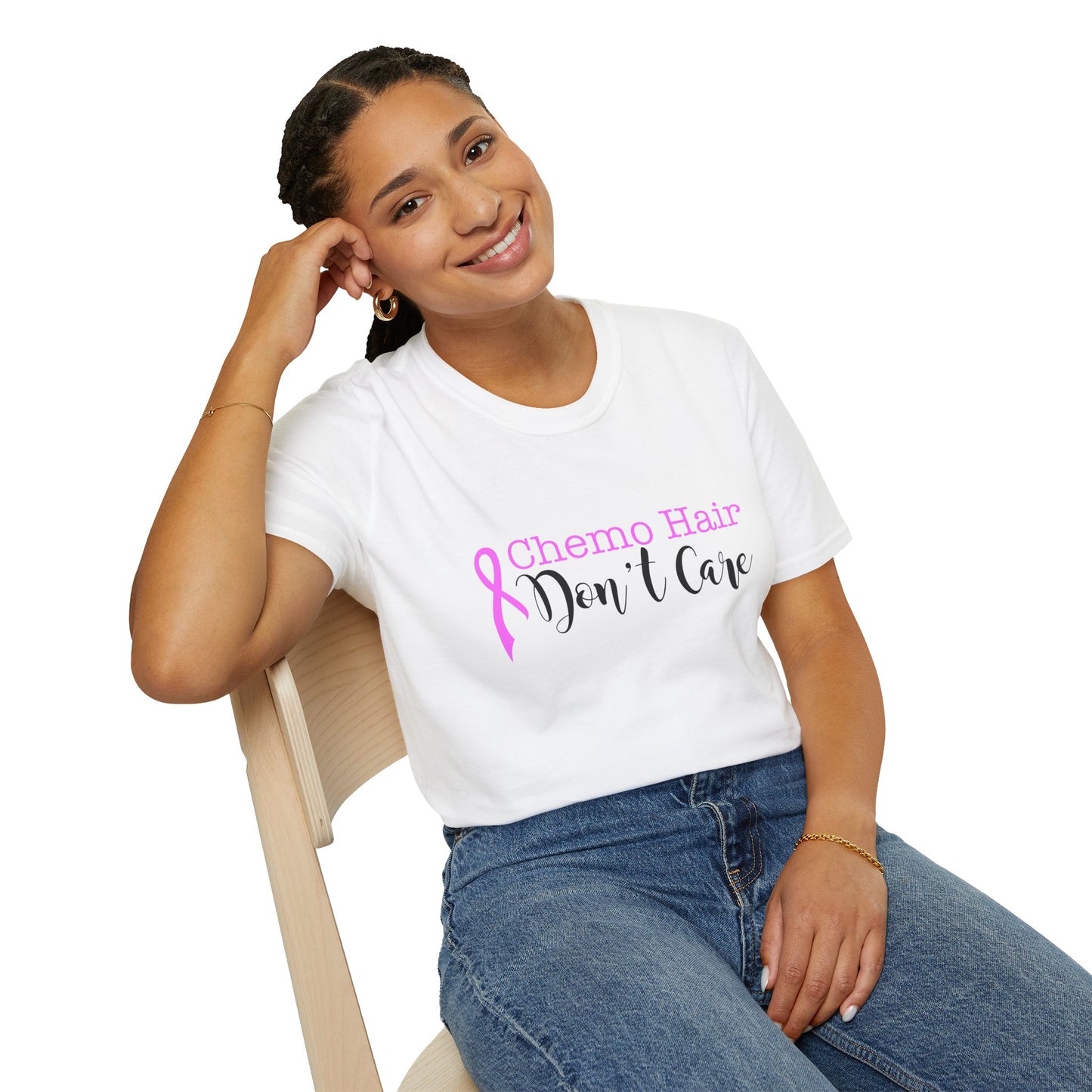 Chemo Hair Don't Care T-Shirt, Cancer Awareness Tee, Supportive Gift, Inspirational Shirt, Unisex T-Shirt, Birthday Gift, Comfort Wear