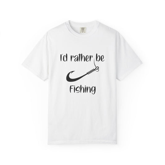 I'd Rather Be Fishing T-Shirt, Fishing Apparel Gift, Summer Outdoor Shirt, Men's Fishing Tee, Casual Fishing Lover T-Shirt